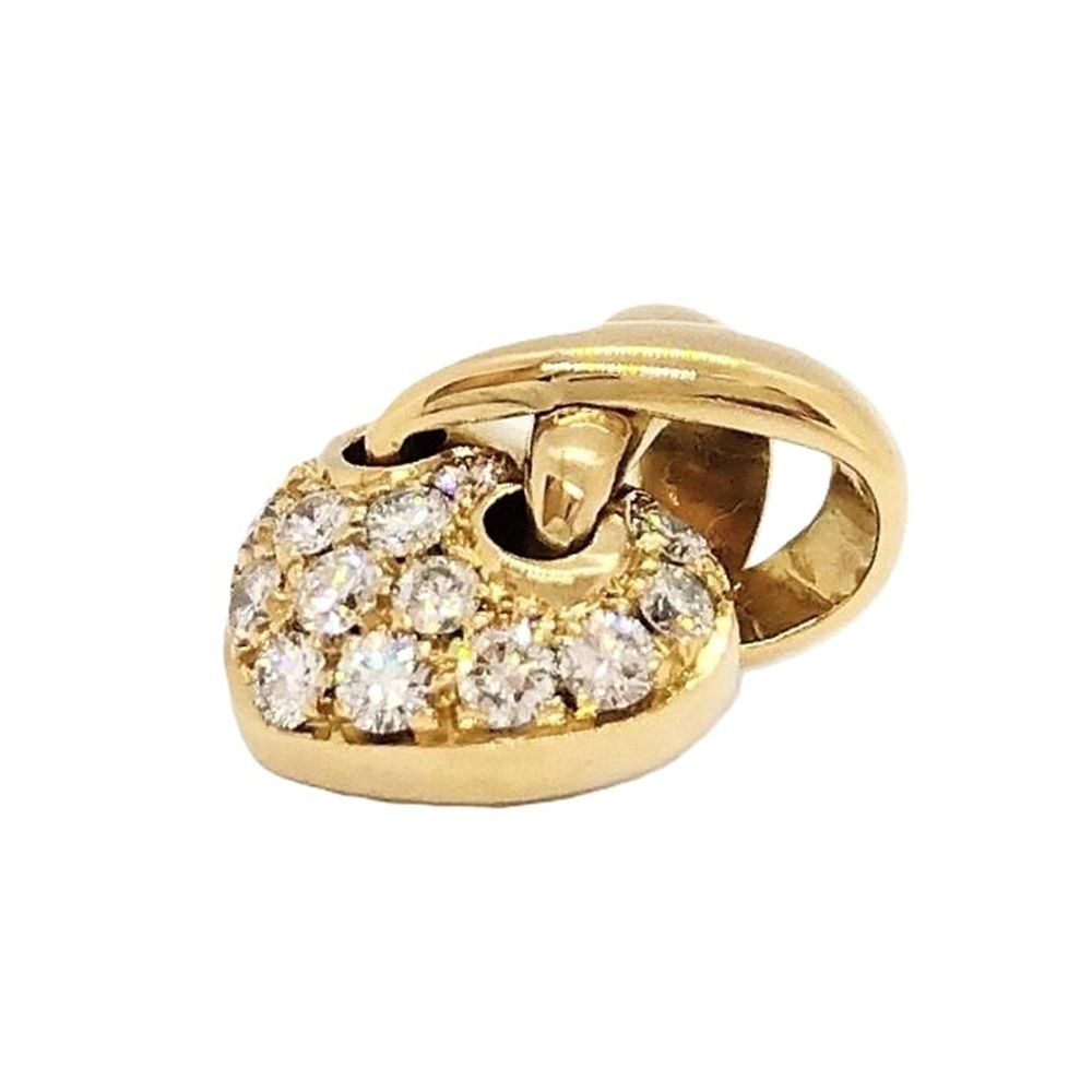 ショーメ CHAUMET リアン ドゥ ハート パヴェ ペンダントトップ ダイヤモンド K18 3.3g ゴールド