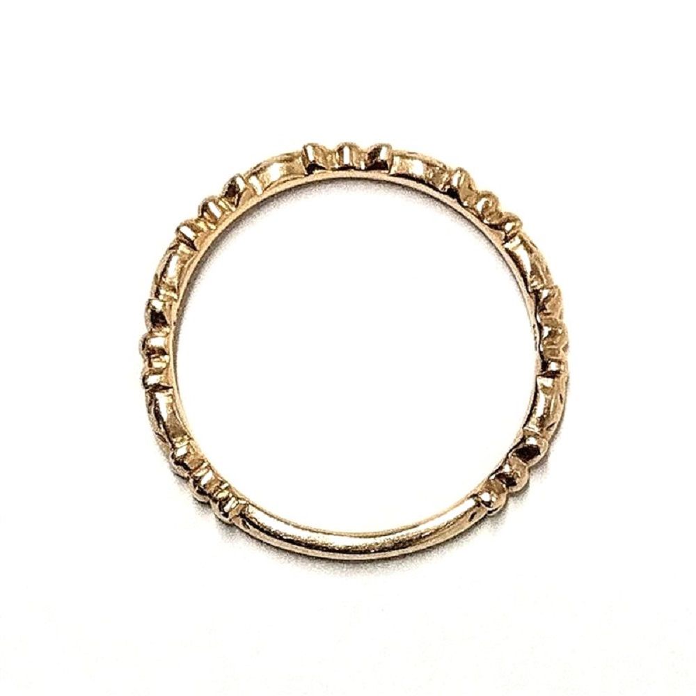 アガット agete リボンモチーフ ピンキー リング 指輪 約5号 K10 0.7g