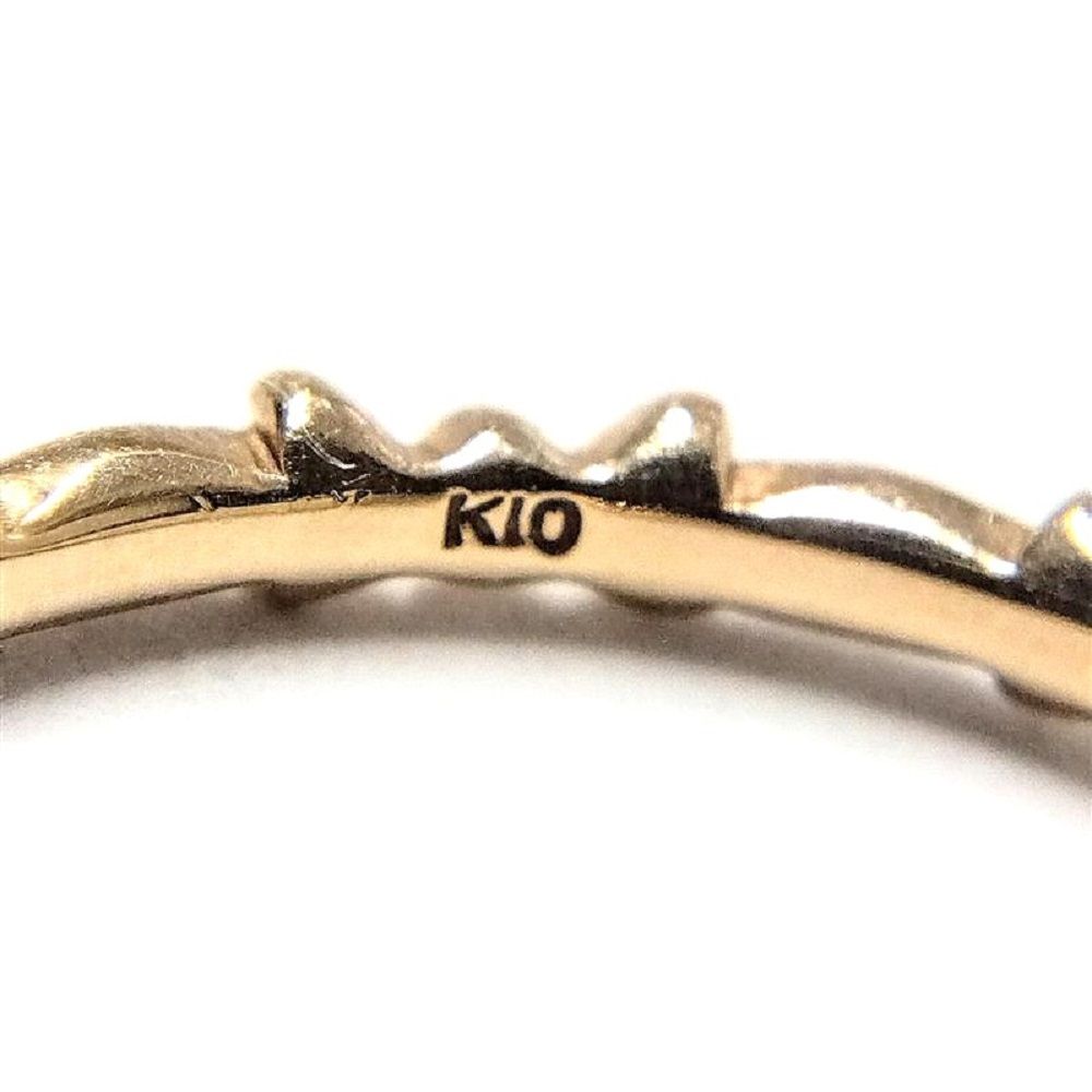 アガット agete リボンモチーフ ピンキー リング 指輪 約5号 K10 0.7g