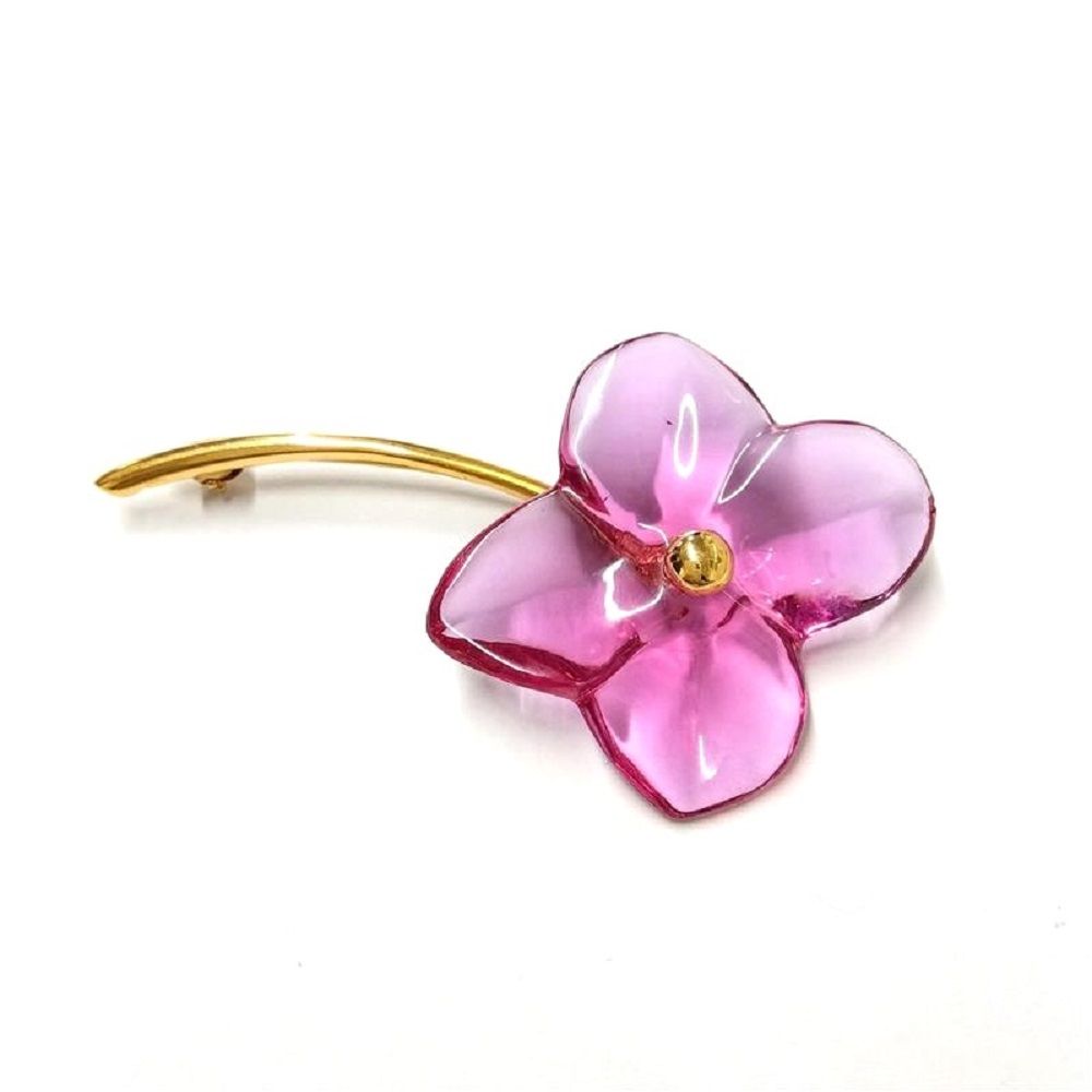 バカラ Baccarat オルテンシア ブローチ K18YG 5.5g ピンク