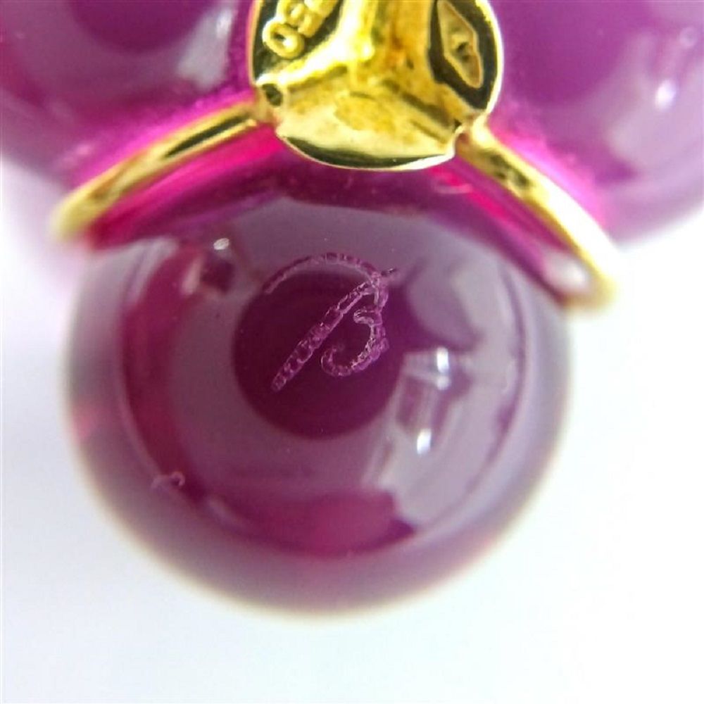 バカラ Baccarat ブドウモチーフ ペンダントトップ K18YG 8.9g パープル FORTGASGNV_COM_BR