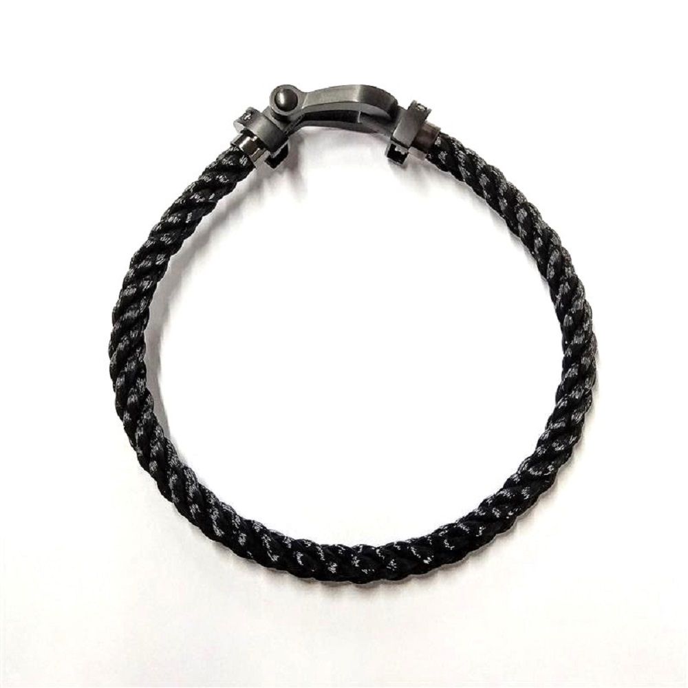 フレッド FRED フォース10 ラージモデル ブレスレット チタンg SS ブラックダイヤモンド 17 ブラック