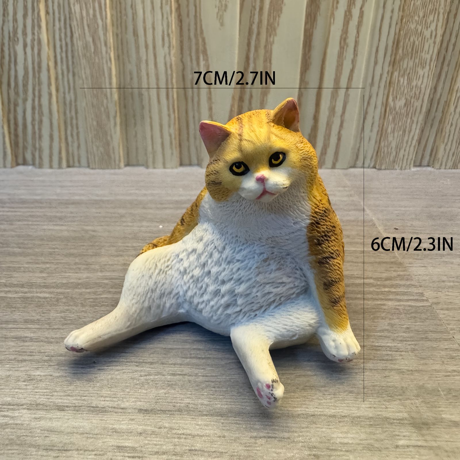 フィギュア ふんぞり返るネコ キジトラ 樹脂像 おもしろい 7cm 猫 ねこ