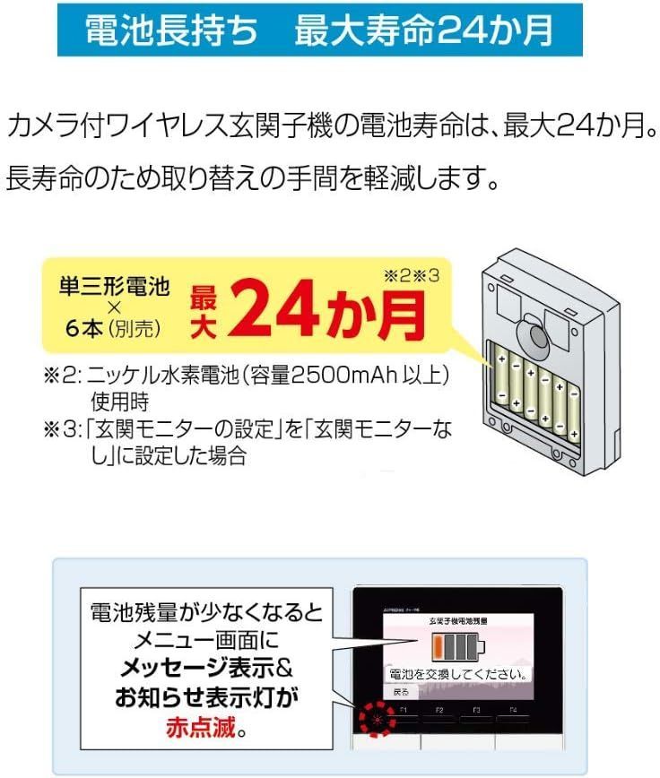 アイホン ドアホン インターホン ワイヤレス 子機電池式 配線工事不要 4.3型モニター 卓上設置 動画録画 親機と子機セット ZA-TD3