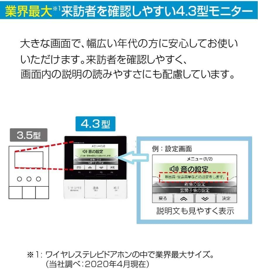 4.3型モニター 卓上設置