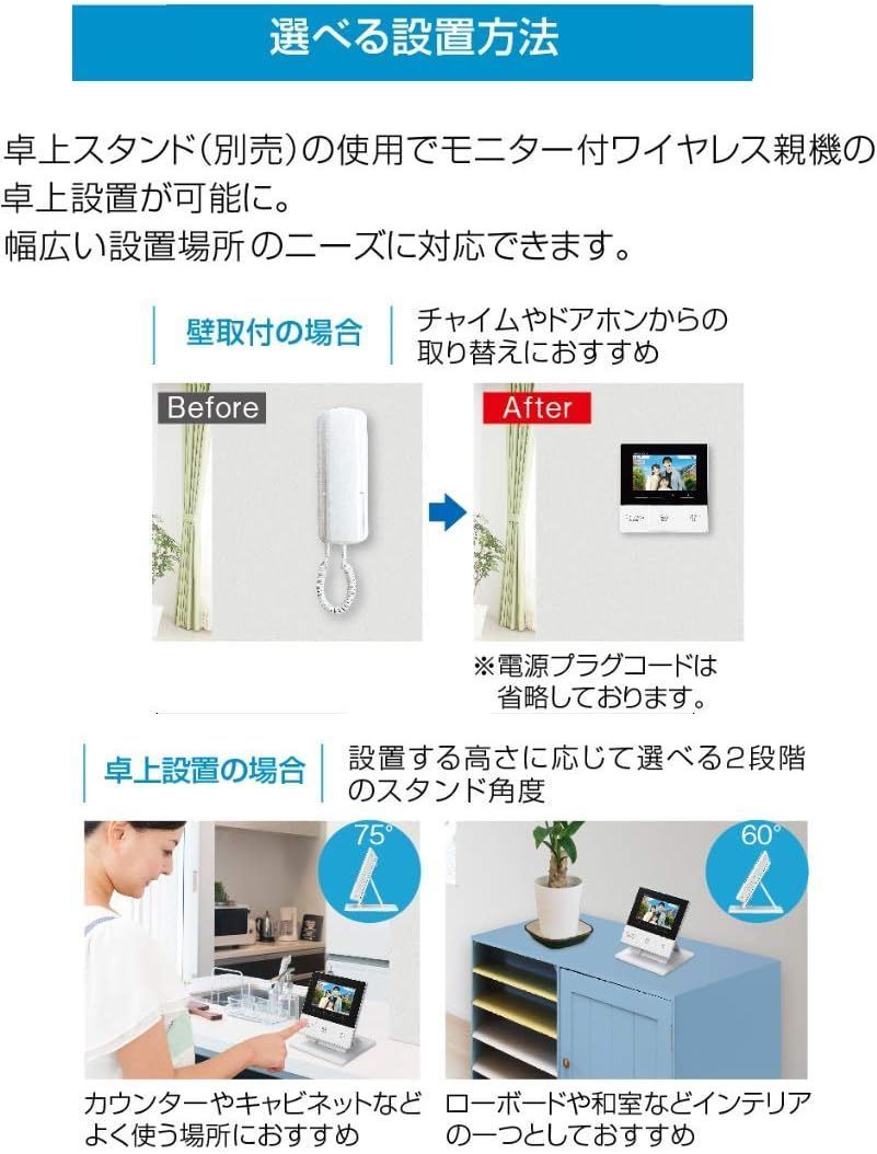  アイホン ドアホン インターホン ワイヤレス 子機電池式 配線工事不要 4.3型モニター 卓上設置 動画録画 親機と子機セット ZA-TD 3 その他 住宅設備