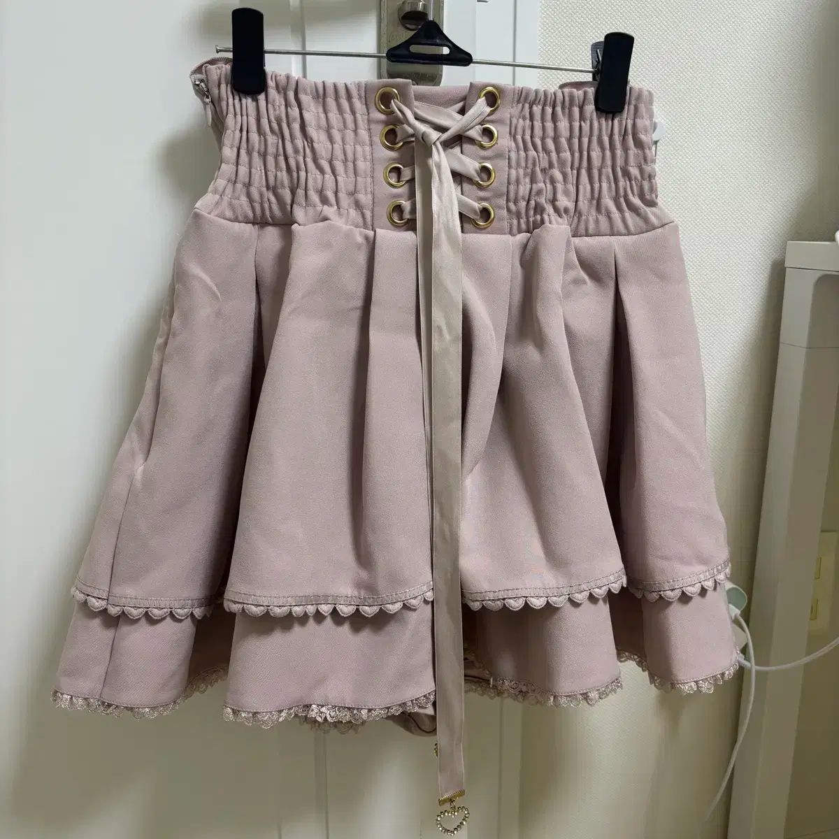 リズリサ 2連ベル スカート ピンク 量産型 地雷系 GULLKHAN_COM