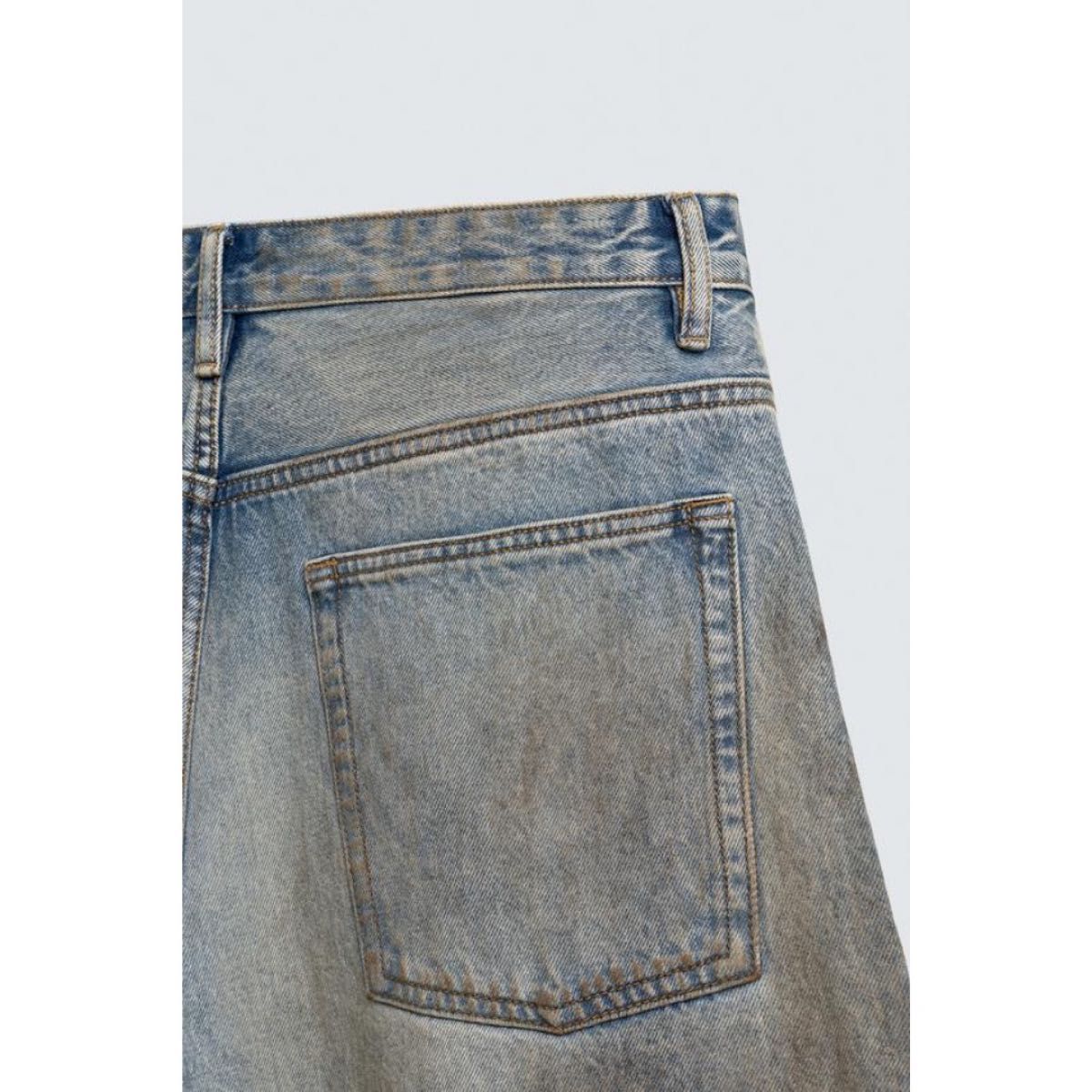 ZARA ヴィンテージ加工バギーフィットジーンズ EU34サイズ - メルカリ