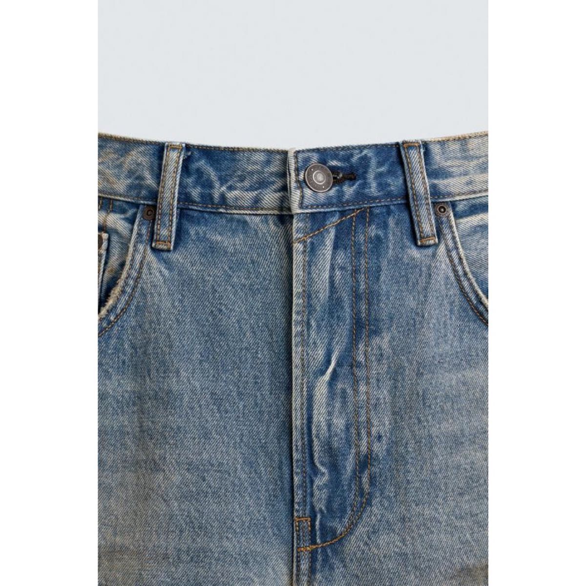 ZARA ヴィンテージ加工バギーフィットジーンズ EU34サイズ - メルカリ