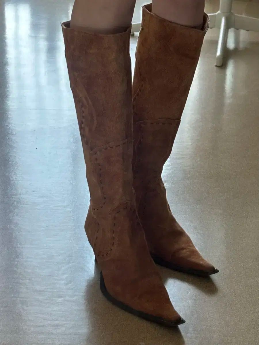  スウェード スティレット トゥー ブーツ その他 ブーツ