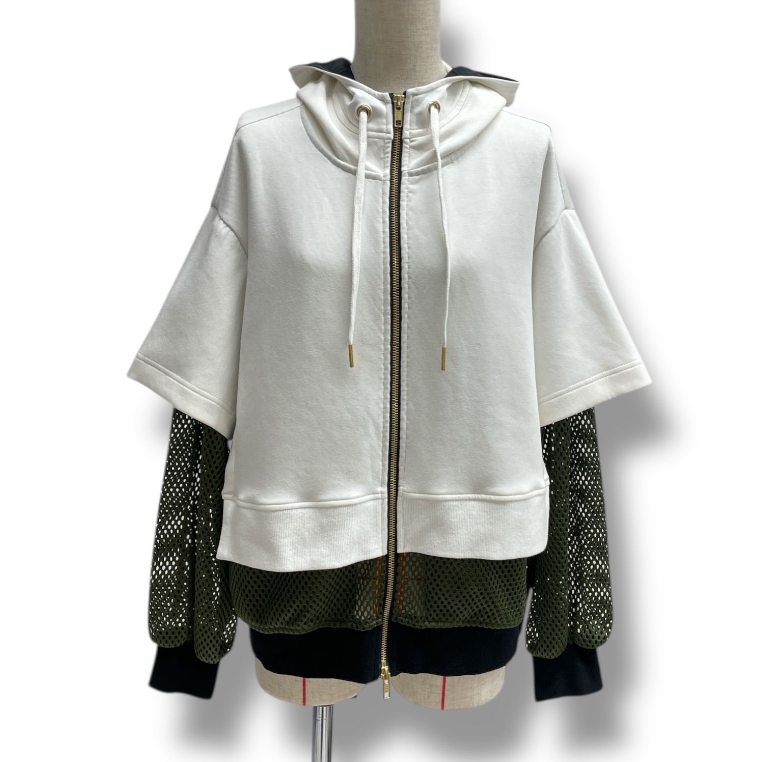 Risley リズレー レイヤードパーカー ジップアップパーカー レイヤード