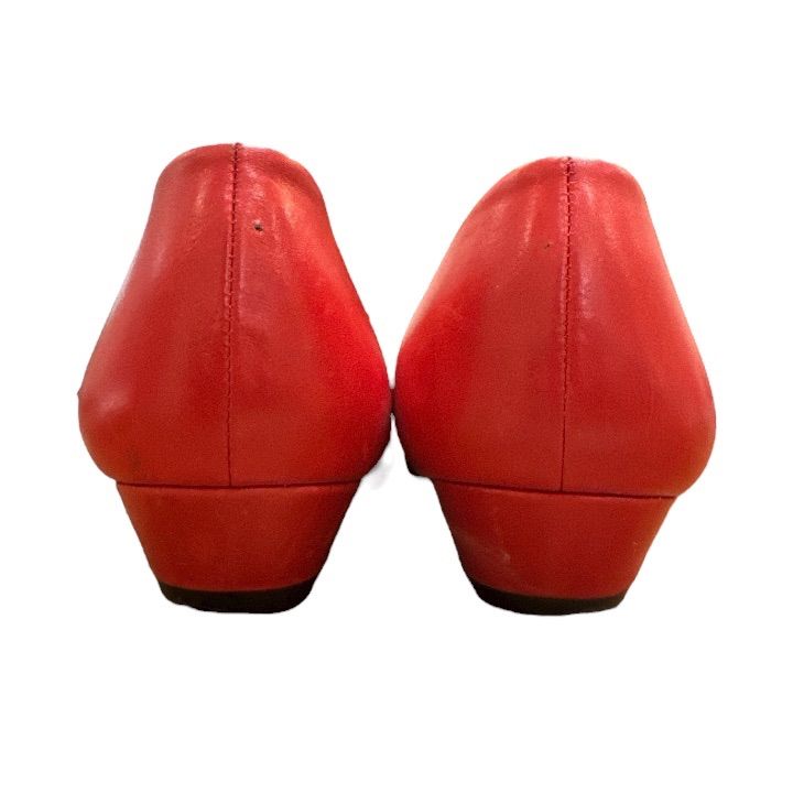KENZO ケンゾー レザー フラット シューズ パンプス レッド 35 22.5cm