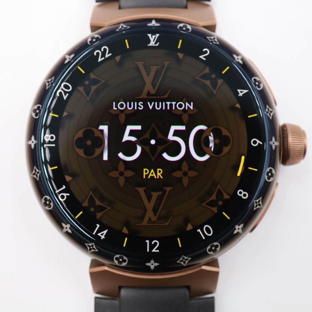 ＆ 完備 A ルイヴィトン タンブールホライゾンV 3 アップライト ブラウン 茶