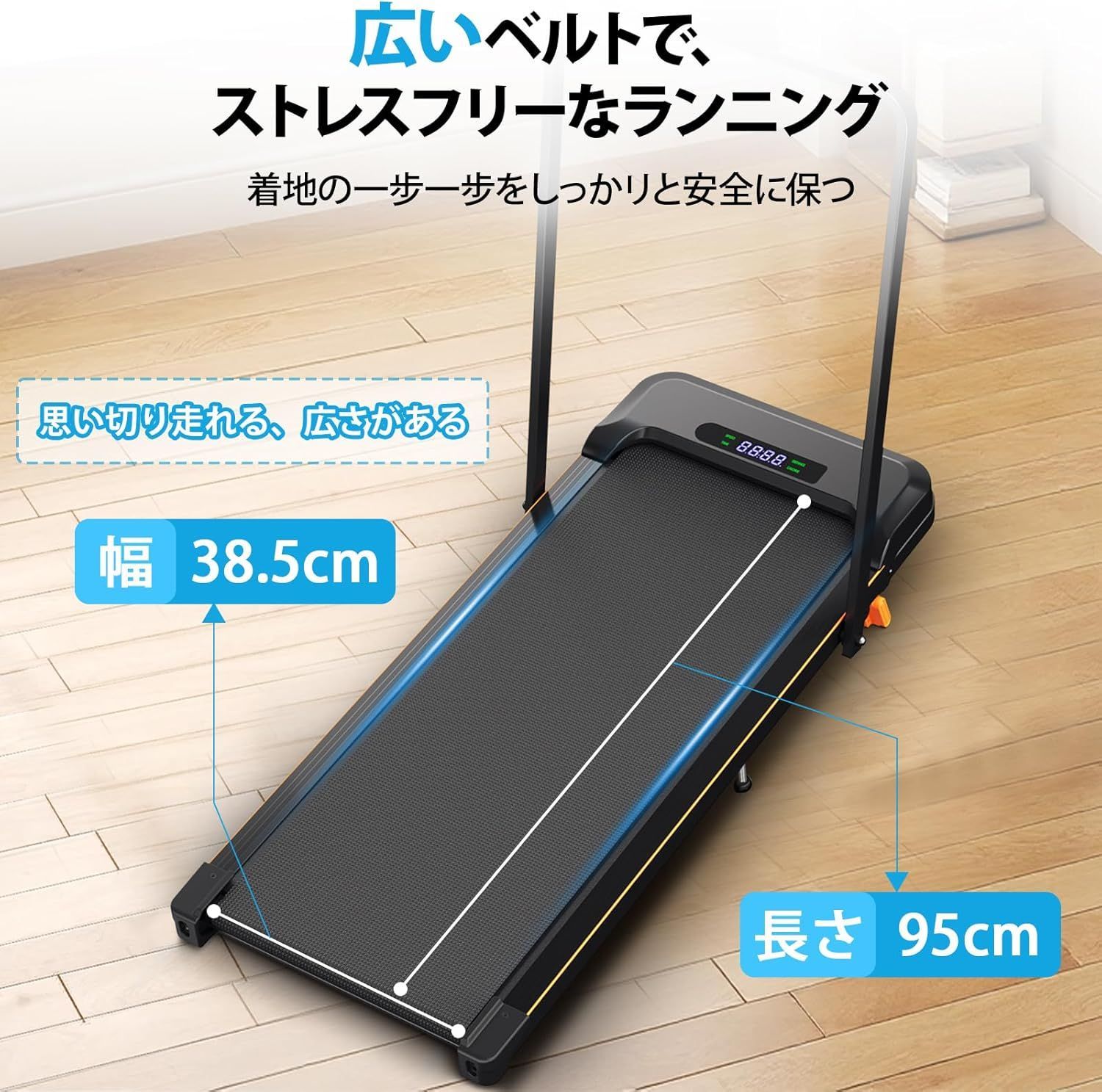 ACTFLAME ルームランナー 電動 ランニングマシン 折りたたみ式 ウォーキングマシン 静音設計 家庭用 トレッドミル 傾斜付き リモコン付き 耐荷重120kg コンパクト 仕事ながら運動 LLC-HASEGAWATOSO_COM