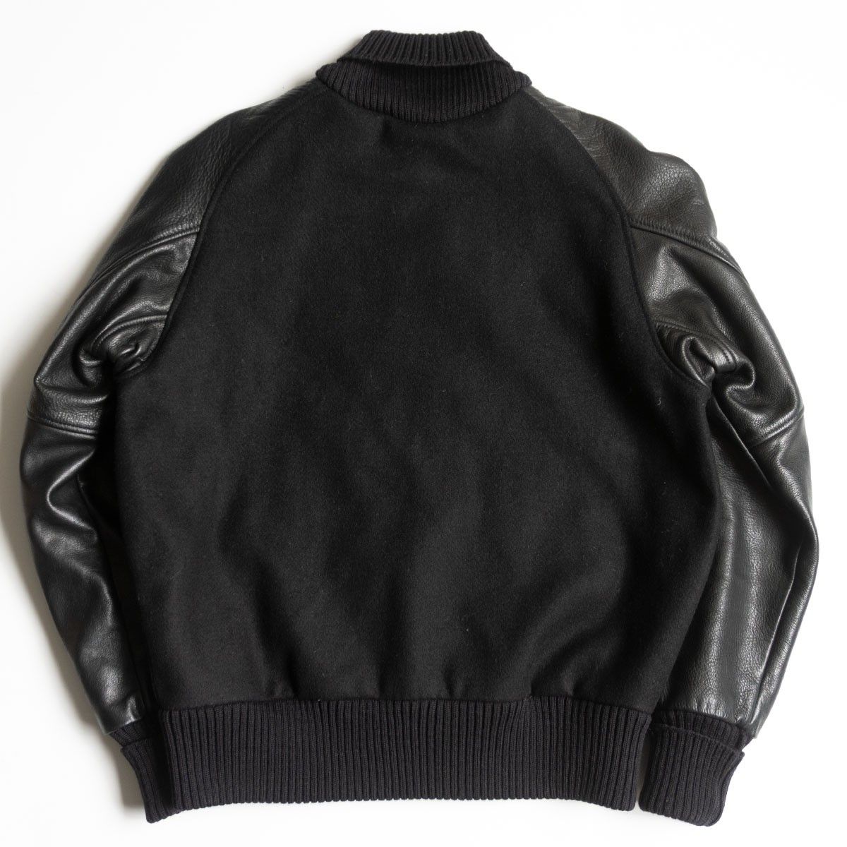 SKOOKUM メルトン×レザー スタジャン 38 スクーカム ブラック ジャケット 25101127 KANDAIZUMI_COM
