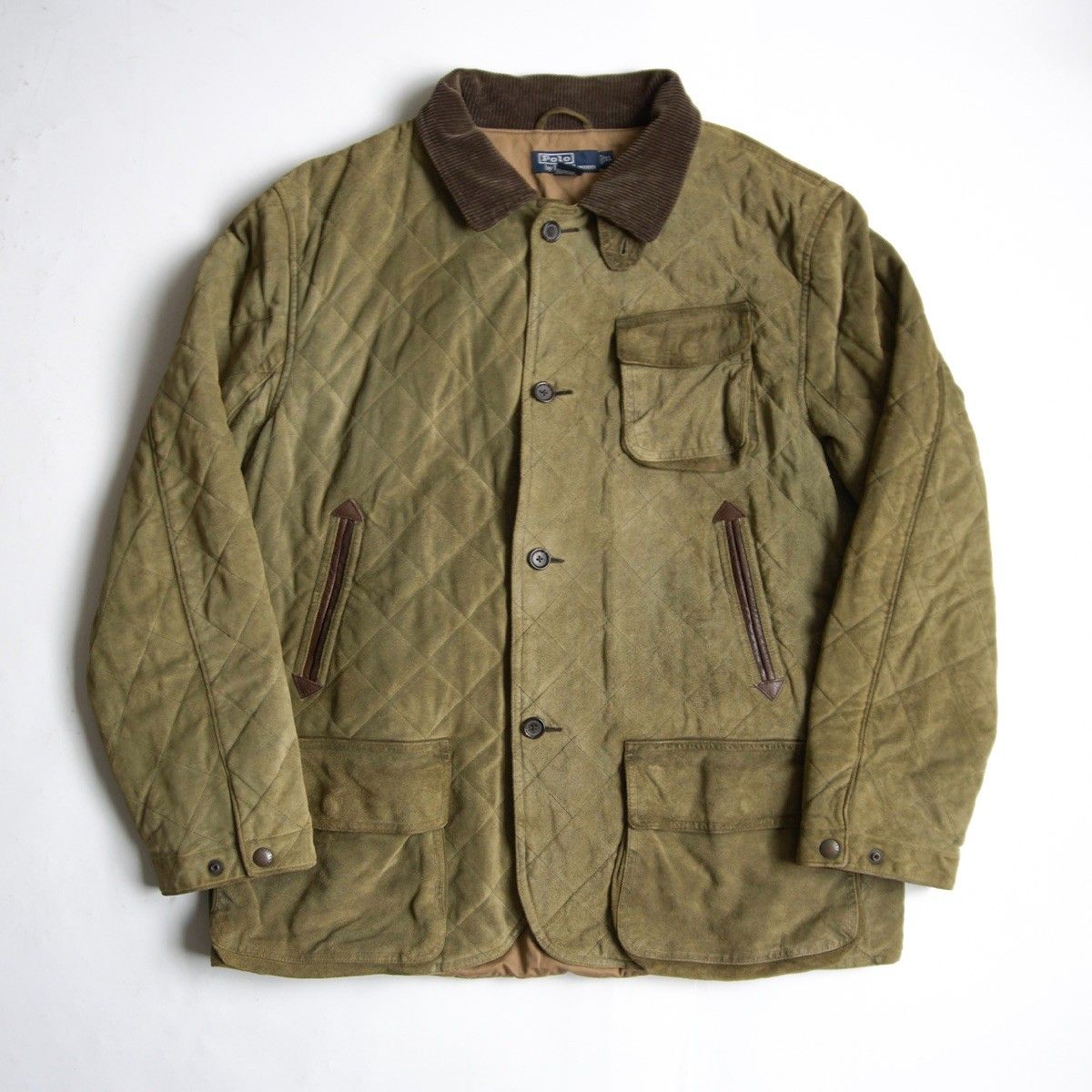 ポロ ラルフローレン スエード スイングトップ レザー ジャケット XXL