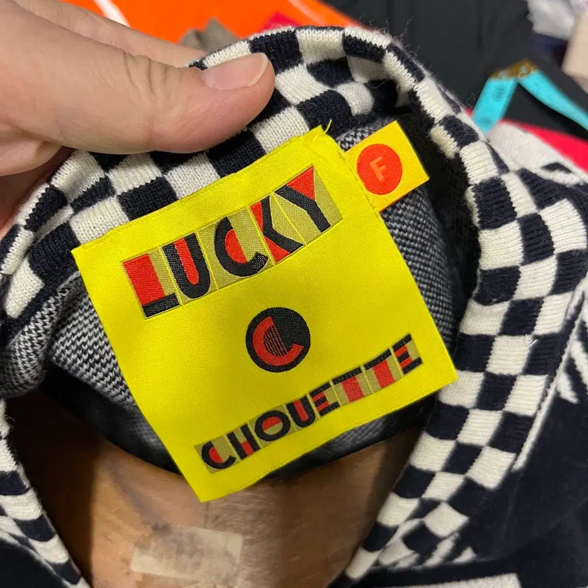 LUCKY CHOUETTE ラッキーシュエトゥ フリル チェック ONE PIECE ONE SIZE