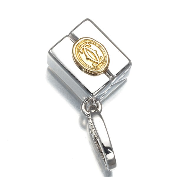 カルティエ ペンダントトップ 2C ギフトボックス チャーム K18YG WG 180236