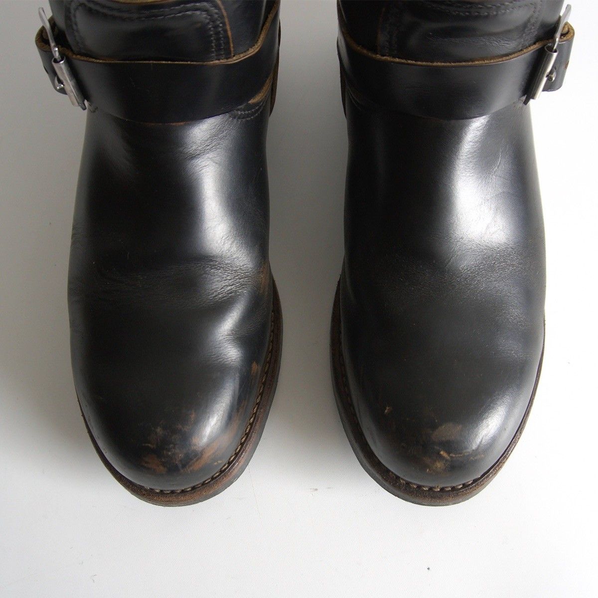 茶芯】REDWING【9268/エンジニアブーツ】US9.5D 縦羽根タグ レッド