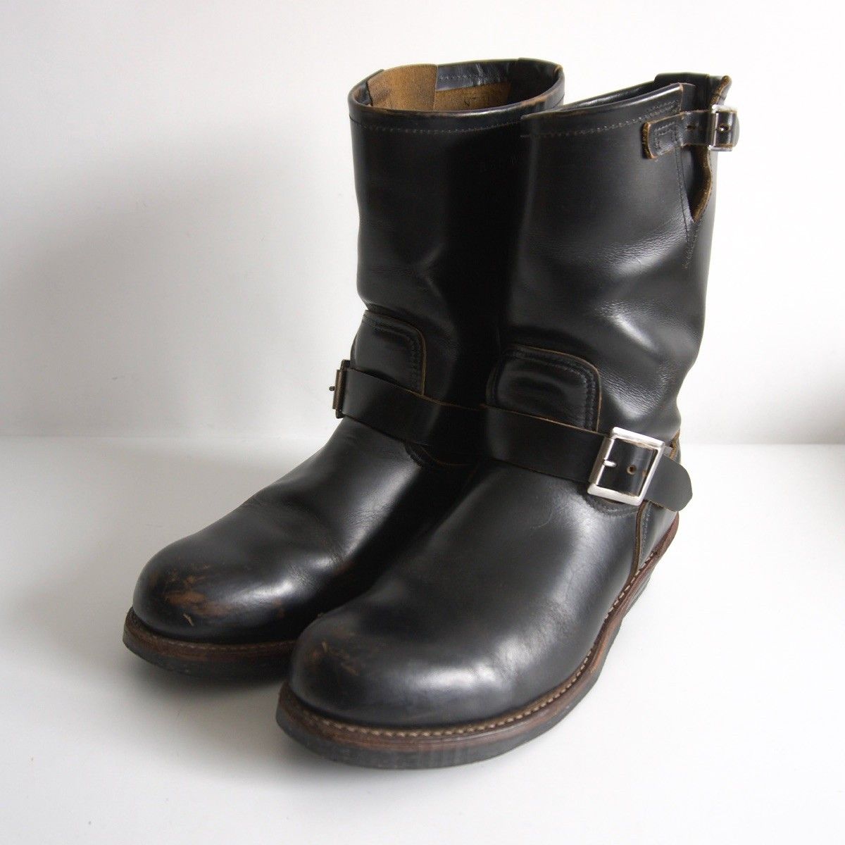 茶芯 REDWING 9268 エンジニアブーツ US9.5D 縦羽根タグ レッドウィング ブラック 25101244