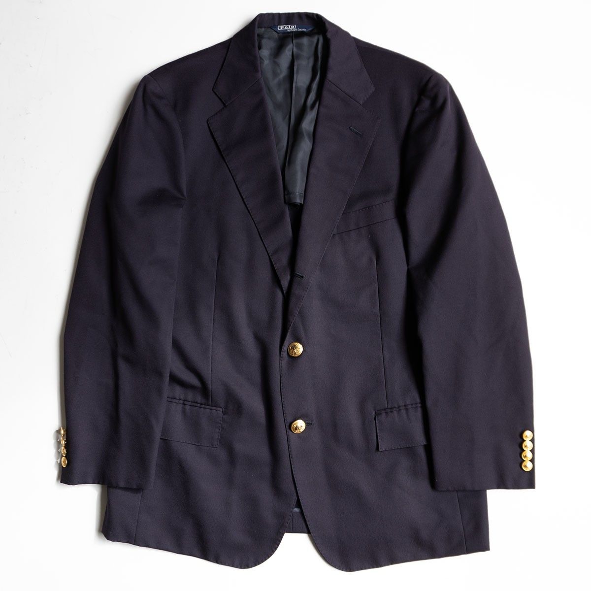 最高級品】POLO RALPH LAUREN【テーラードジャケット /紺ブレ】185 金