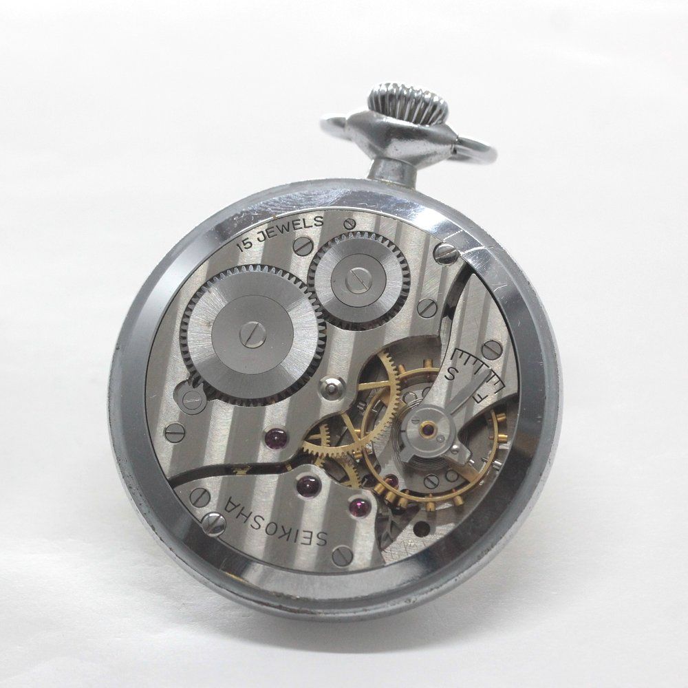  19セイコー プレシジョン 懐中時計 昭36 229 国鉄 廃 15石 絶版時計 19 seiko 1320 懐中時計 腕時計(アナログ)