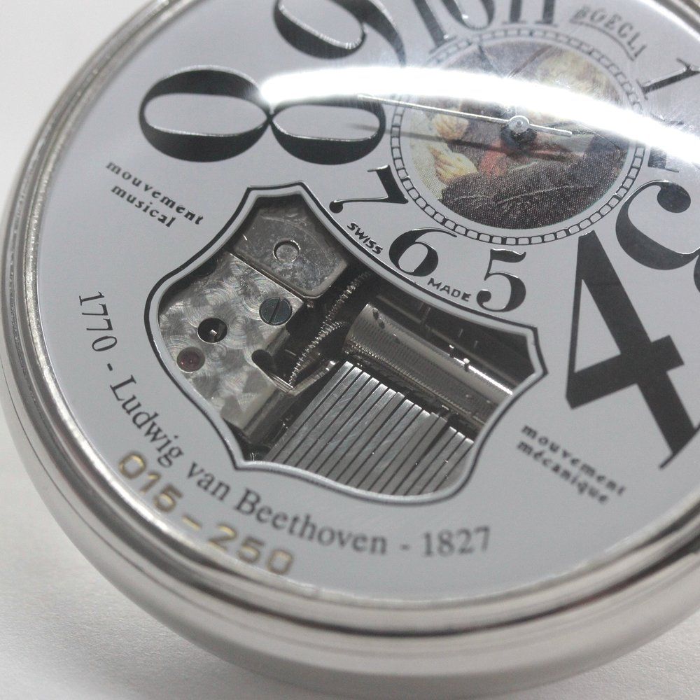  BOEGLI ボーグリ ヴィンテージ懐中時計 オルゴール付き エリーゼの為に 手巻き式 boegli-101 懐中時計 腕時計(アナログ)