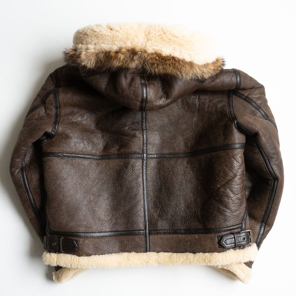 WIND ARMOR B-3 リアルムートン フライトジャケット L ブラウン 美品✨Wind Armor B-3フライトジャケット ニチワ リアルムートン L