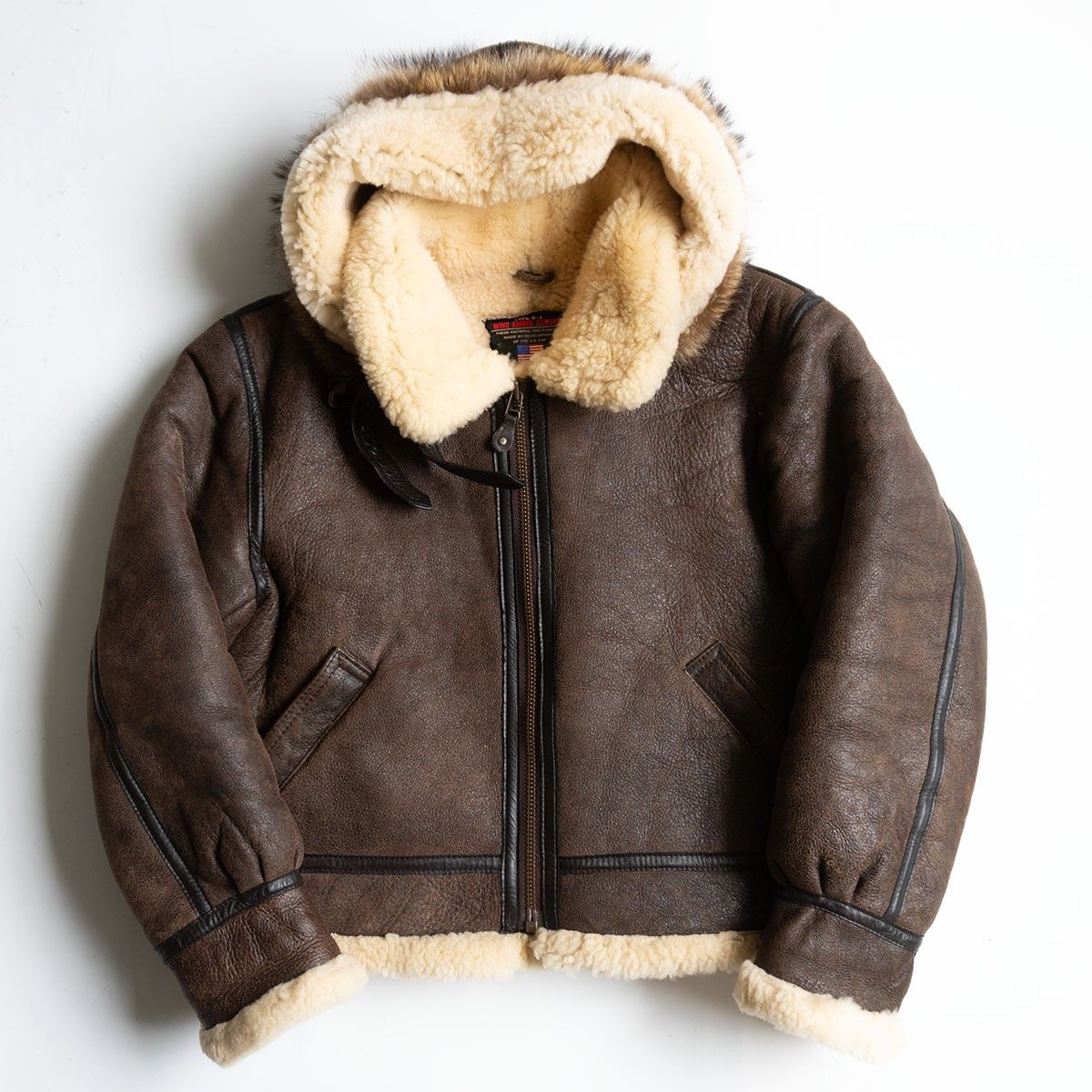 Wind Armor b-3 レザーシアリングジャケット L ムートン 3L】wind ファッション Wind Armor b-3 レザーシアリングジャケット L