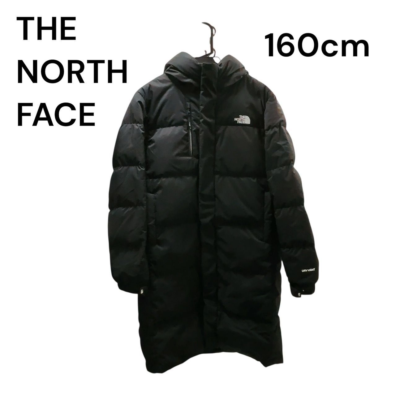ノースフェイス ダウンコート DRYVENT 160cm RDS認証 ロングダウン セミロング ブラック ダウンフェザー THE NORTH FACE キッズ ガールズ ジュニア アウター