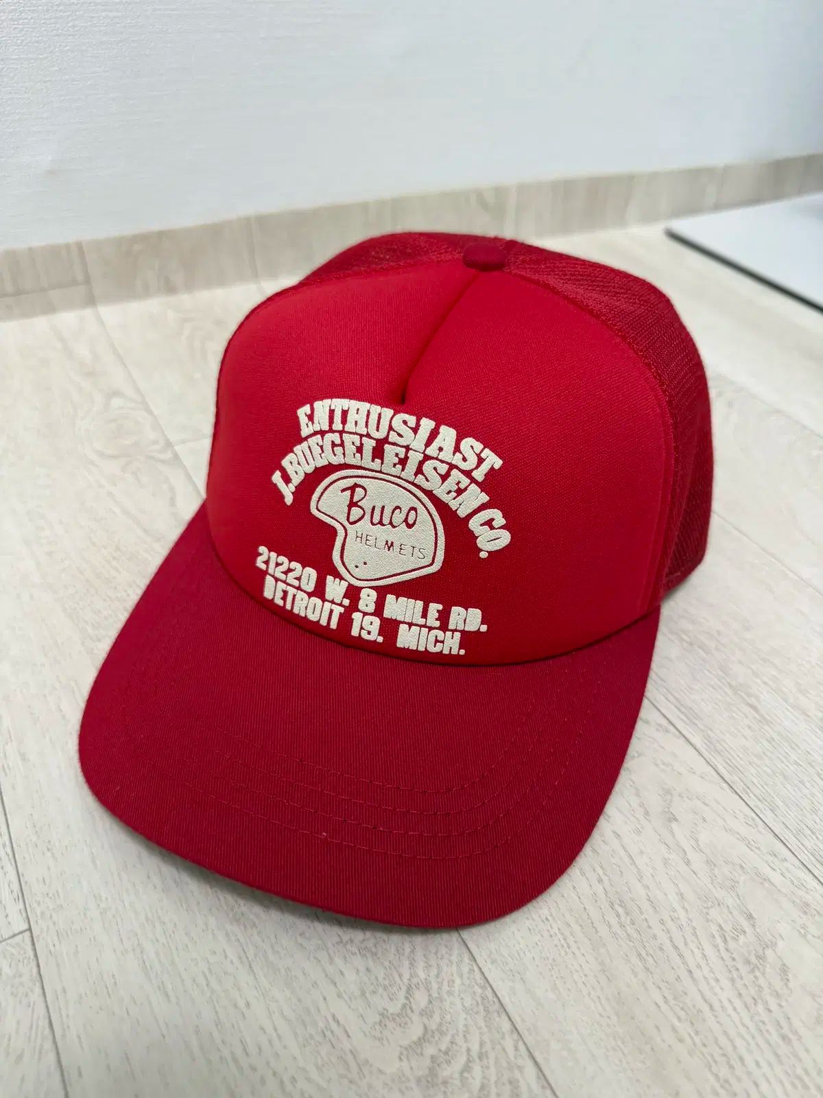 BUCO ザ リアルマッコイズ ブコ メッシュ トラッカーキャップ レッド