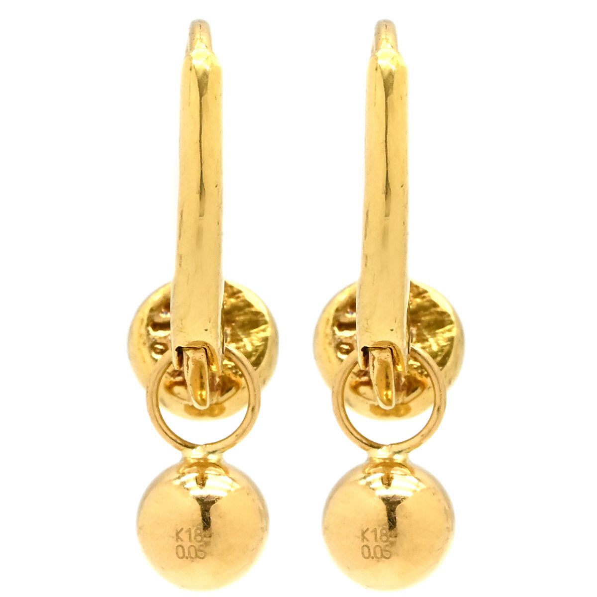 ピアス ダイヤ K18YG ダイヤモンド イエローゴールド Au750 18K 18金  