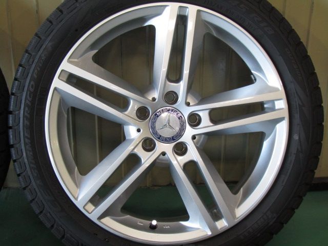  冬セット ヤナセオリジナル ユーロフォルシュH 790 ベンツキャップ付き 18インチ タイヤ ホイールセット