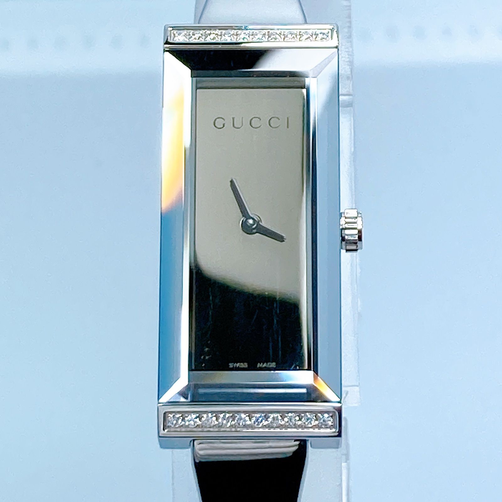 545 GUCCI グッチ Gフレーム ダイヤ 127.5 ミラー 腕時計