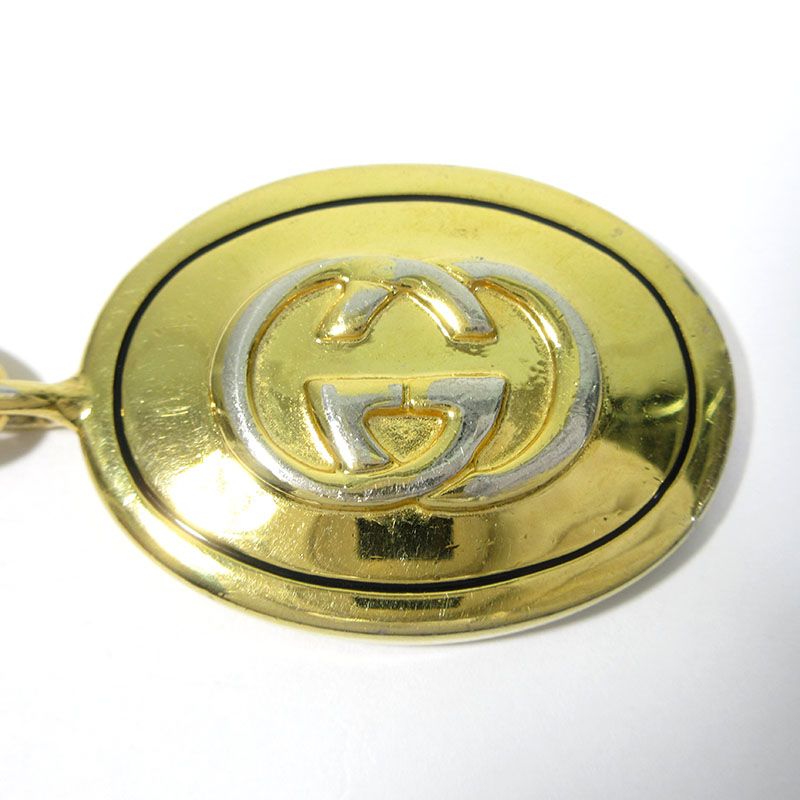 GUCCI グッチ OLD キーホルダー インターロッキングG ゴールド 135