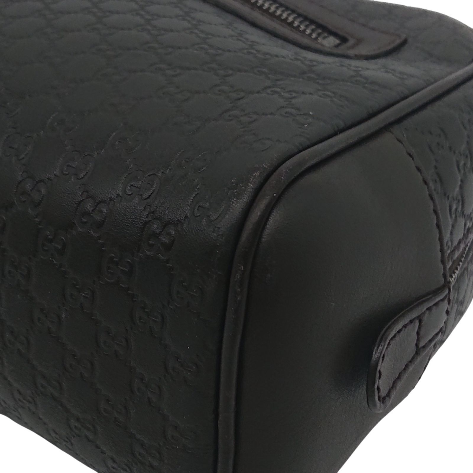 GUCCI グッチ マイクログッチシマ セカンドバッグ クラッチバッグ レザー ダークブラウン KARIMZIABAT_FR