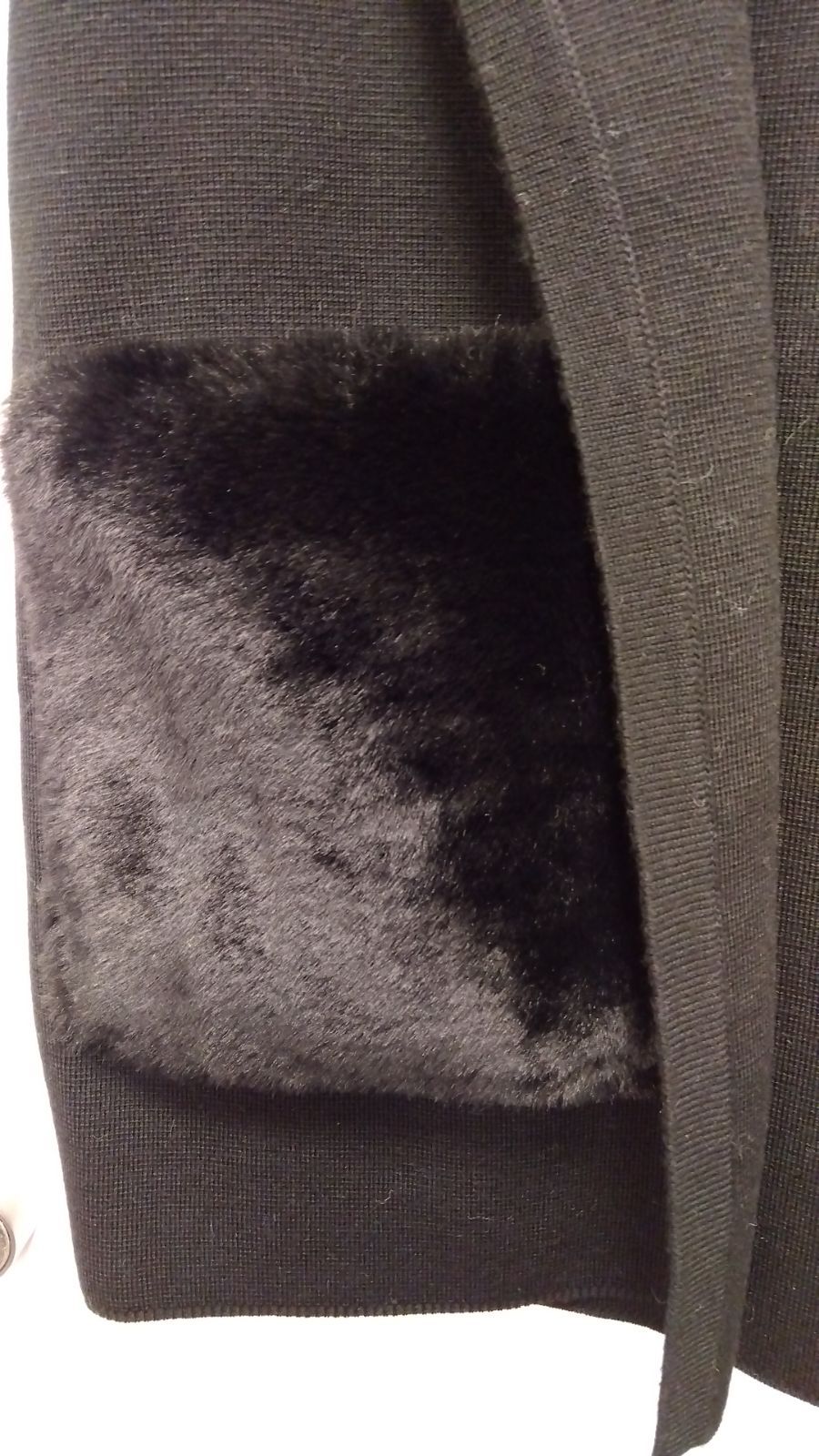  M 2 ボールジィ フーディジレ ポケット部分にフェイクファー ゆったりサイズ 体のラインを拾いにくい ニットベスト ベスト ジレ ビスチェ