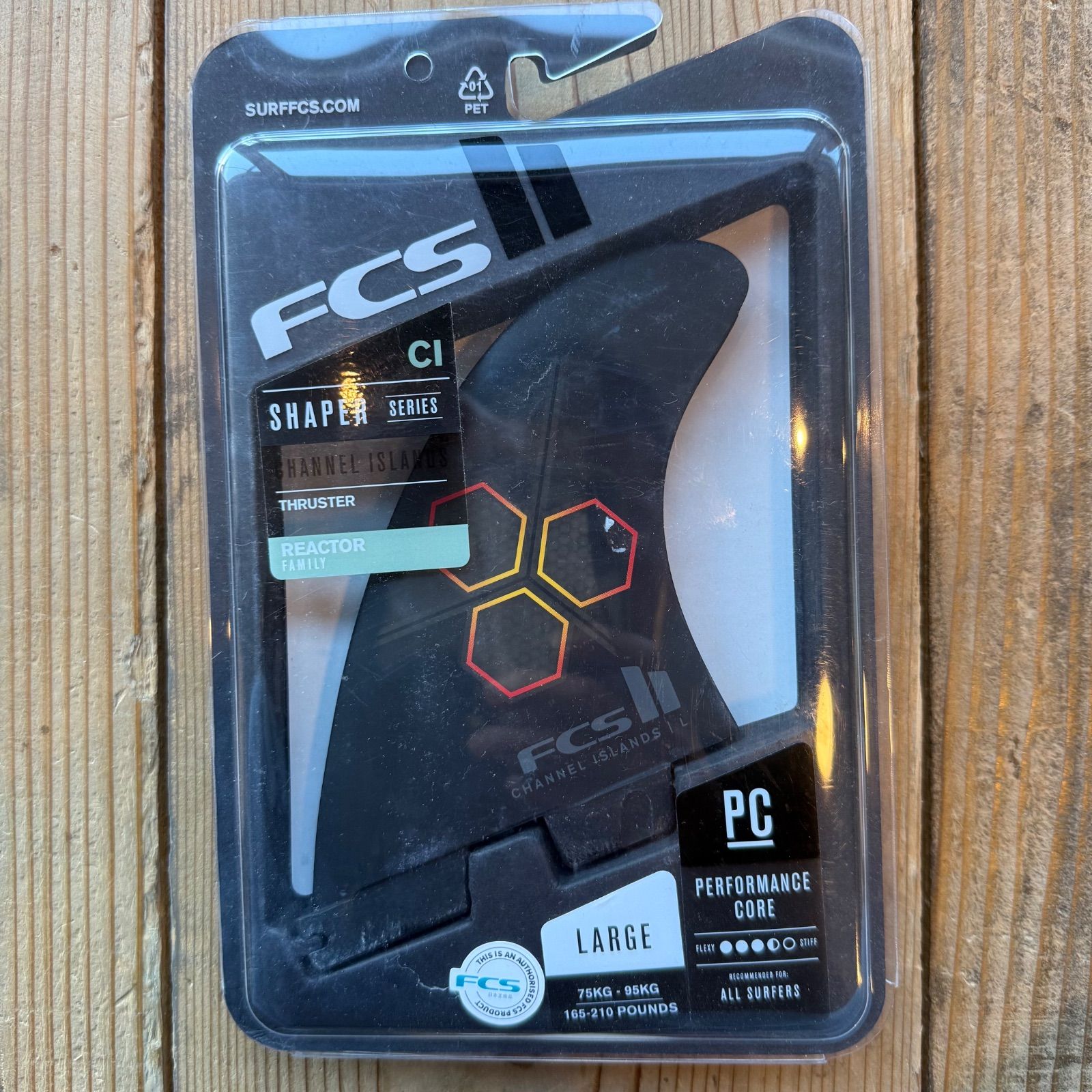 美 FCS2 フィン CI CHANNEL ISLANDS REACTOR リアクター トライフィン Lサイズ サーフィン サーフボード