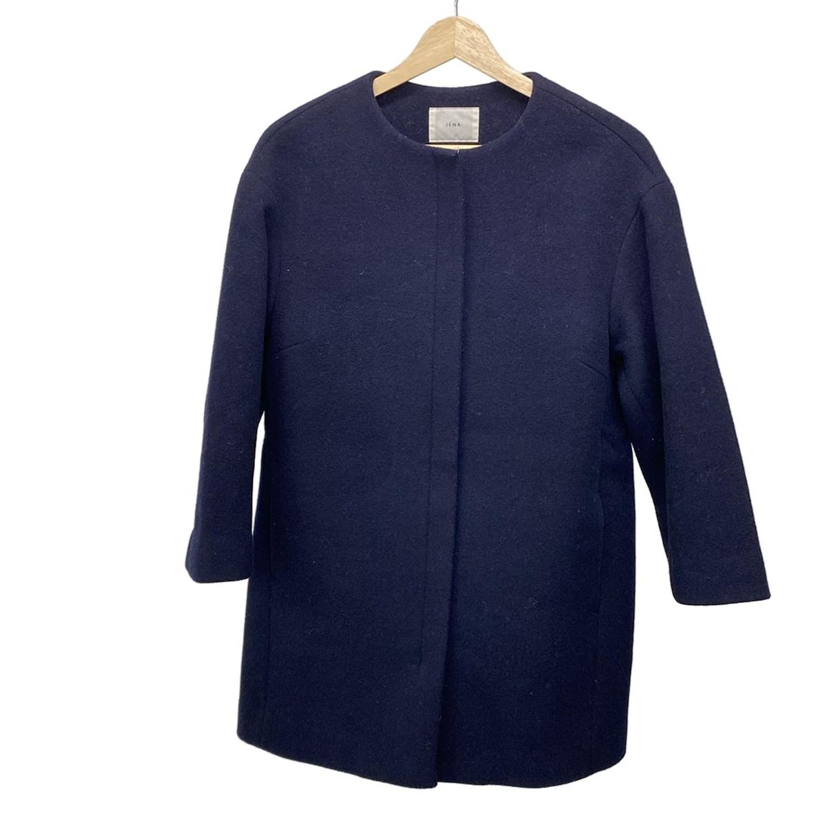 IENA イエナ コート サイズ34 S レディース - ダークネイビー 長袖 ジップアップ 秋 冬