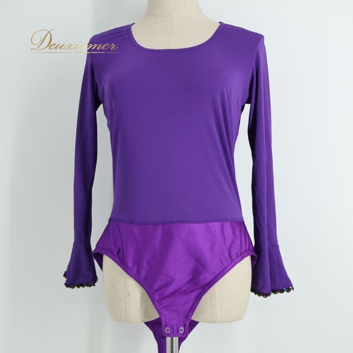 社交ダンス 衣装 レオタード Chacott チャコット パープル系 トップス