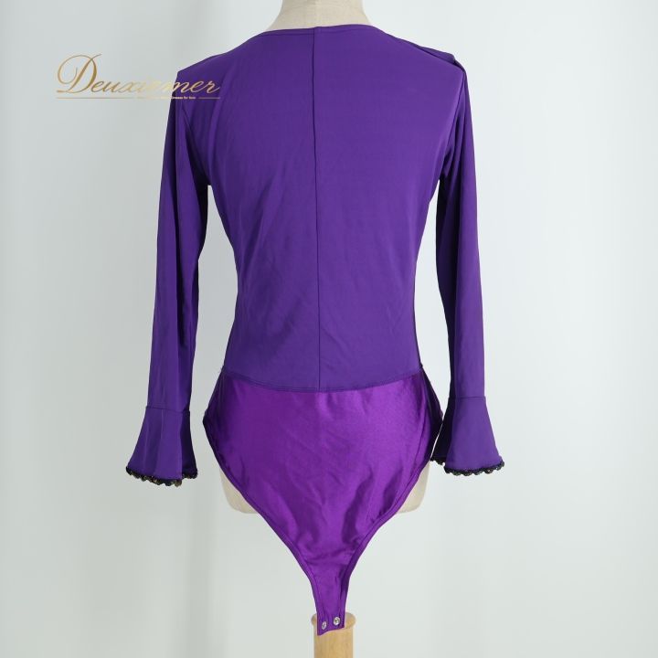 社交ダンス 衣装 レオタード Chacott チャコット パープル系 トップス