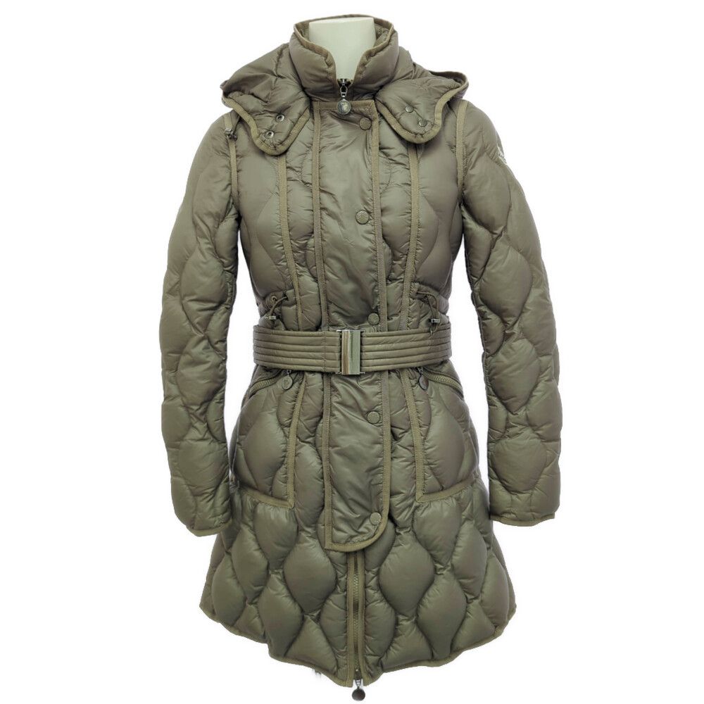 MONCLER フード付き ベージュライトダウンジャケット MONCLER フード付き ベージュライトダウンジャケット MONCLER フード