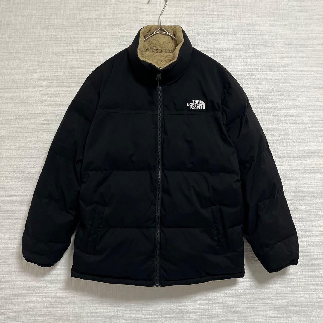 THE NORTH FACE リバーシブルジャケット キッズ160 中綿ジャケット フリースジャケット ライトダウン アウター ブラック
