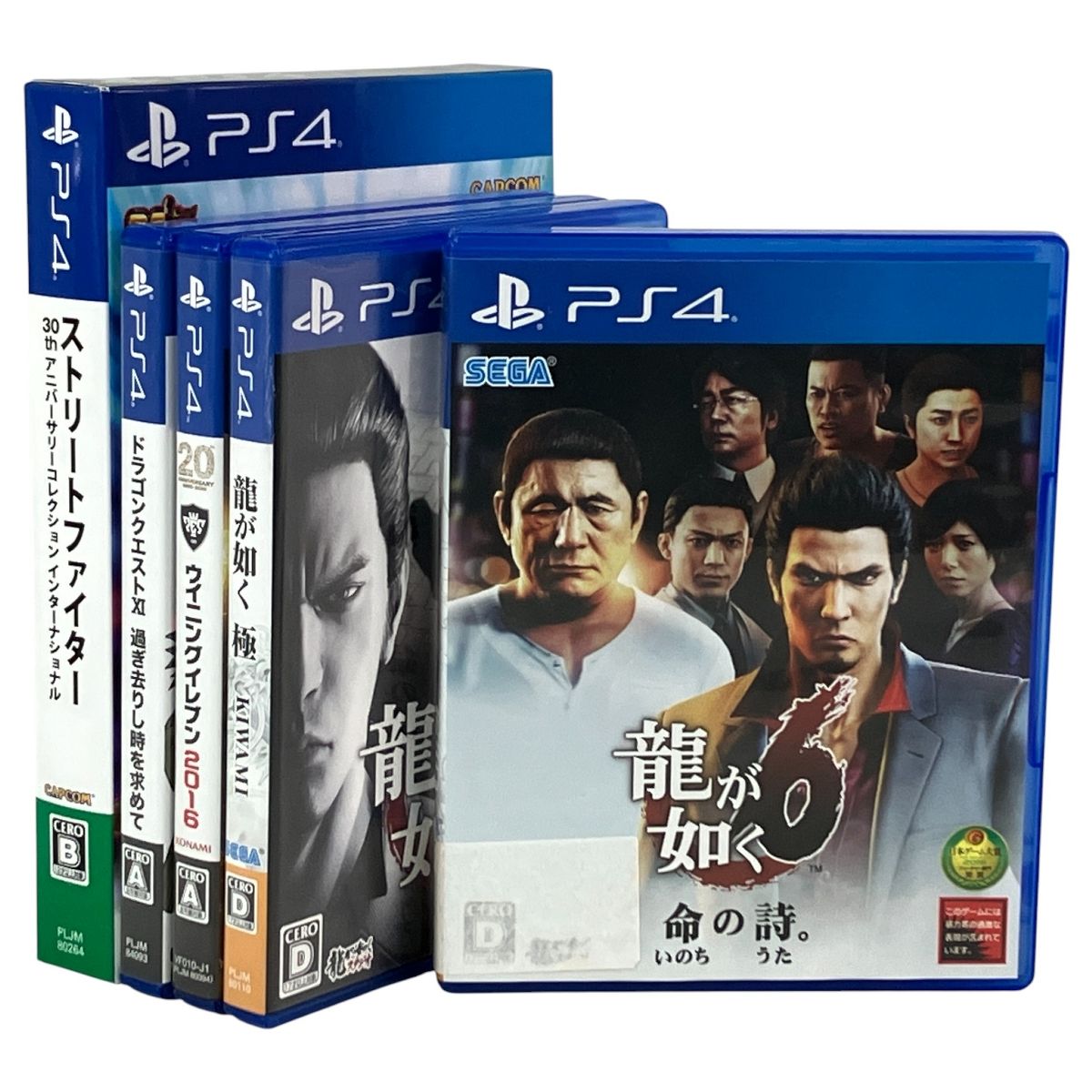 PS4 ストリートファイター 30thアニバーサリー 龍が如く6 ドラクエXI 他 ゲームソフト 5本セット N10585726
