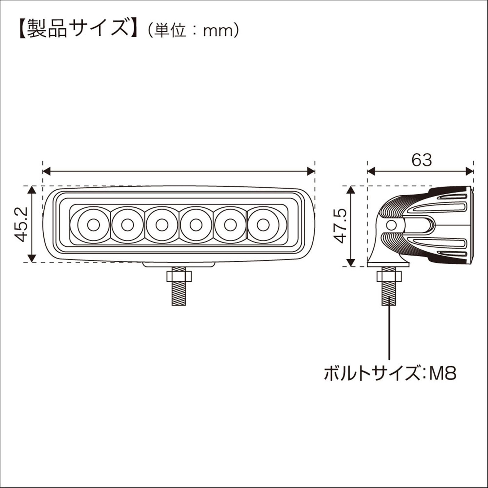 BMO JAPAN ビーエムオージャパン 拡散LEDライト6灯 II 40A0028
