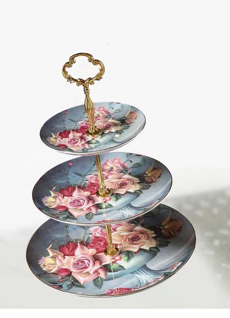 大好評 ケーキ スタンド プレート 3段セット アフタヌーンティー フルーツ トレー 皿