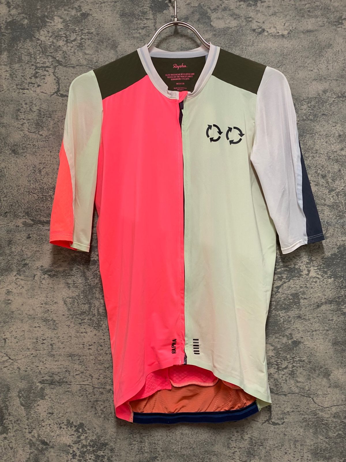 JM529 ラファ Rapha EF GIRO PRO TEAM AERO JERSEY Ⅱ 半袖 サイクルジャージ 総柄 M