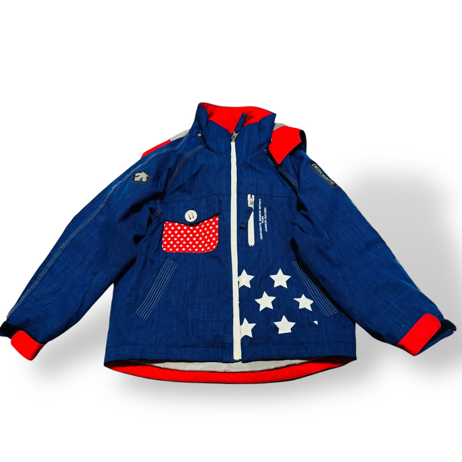 デサント スキーウェア 上下セット 130 cm キッズ ジュニア スノーウェア スノーボード 雪遊び 防寒