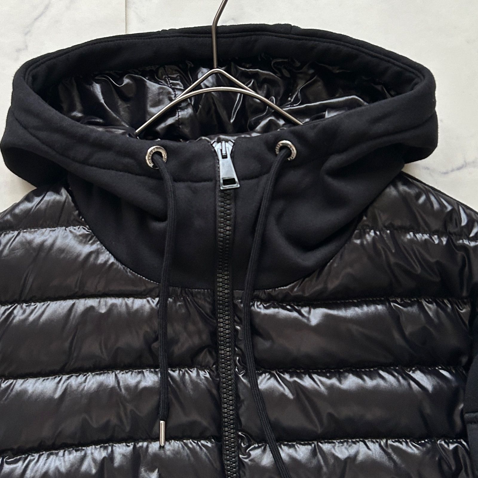 極美品 モンクレール ハイブリッドダウンジャケット フード