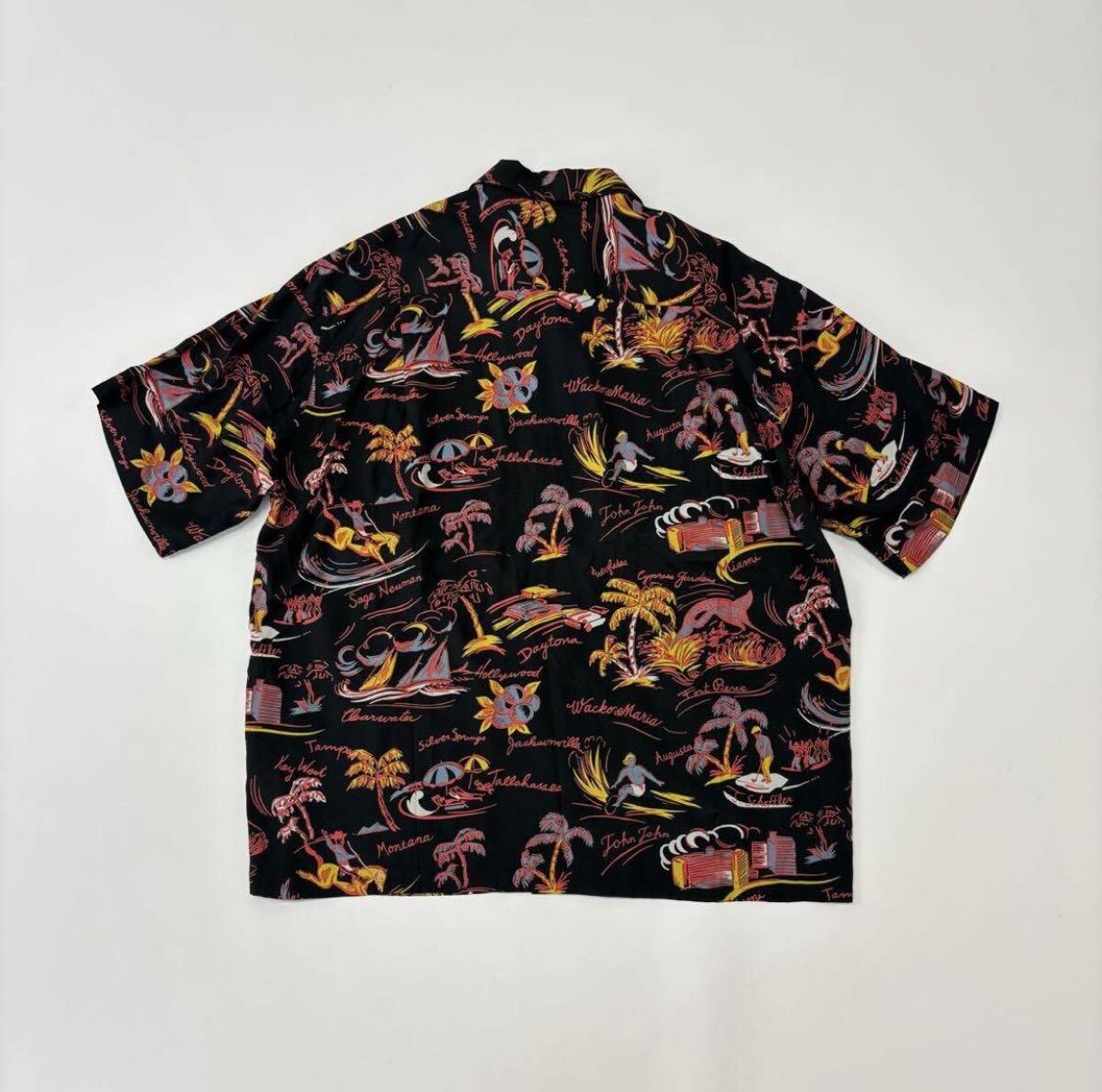 25ss 2025 WACKO MARIA ワコマリア HAWAIIAN SHIRT S S -TYPE2 25SS-WMS-HI02 ハワイアン シャツ BLACK ブラック サイズ XL 709-0170